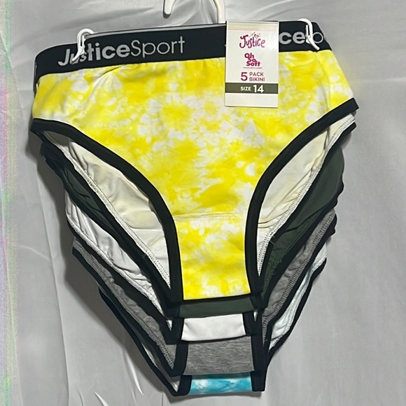 Justice Girls Fish Flounce Bikini de 2 piezas, azul, 12 Justice Bikini